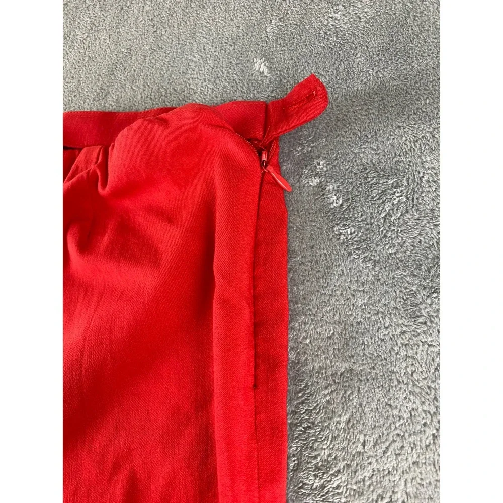 Style Co Petite Red Stretch Straight Leg Pants Women's Size 10P‎